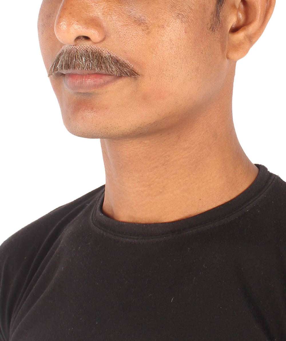 Grey Brown Human brown mustache