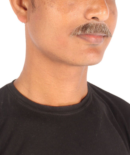 Grey Brown Human brown mustache