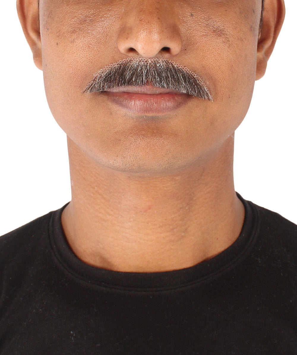 Grey Human brown mustache