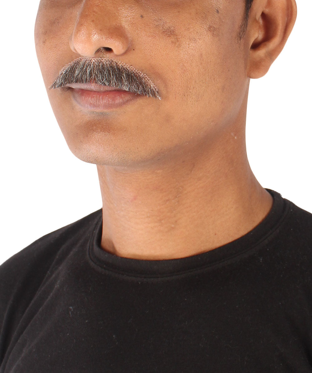 Grey Human brown mustache