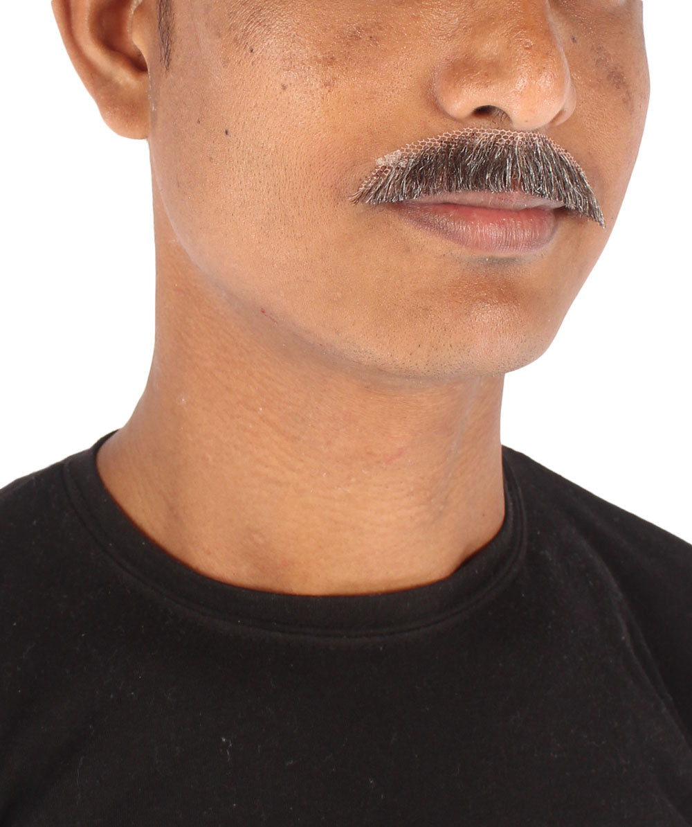 Grey Human brown mustache