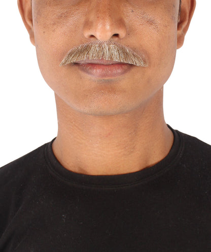 Mix Grey Brown Human brown mustache