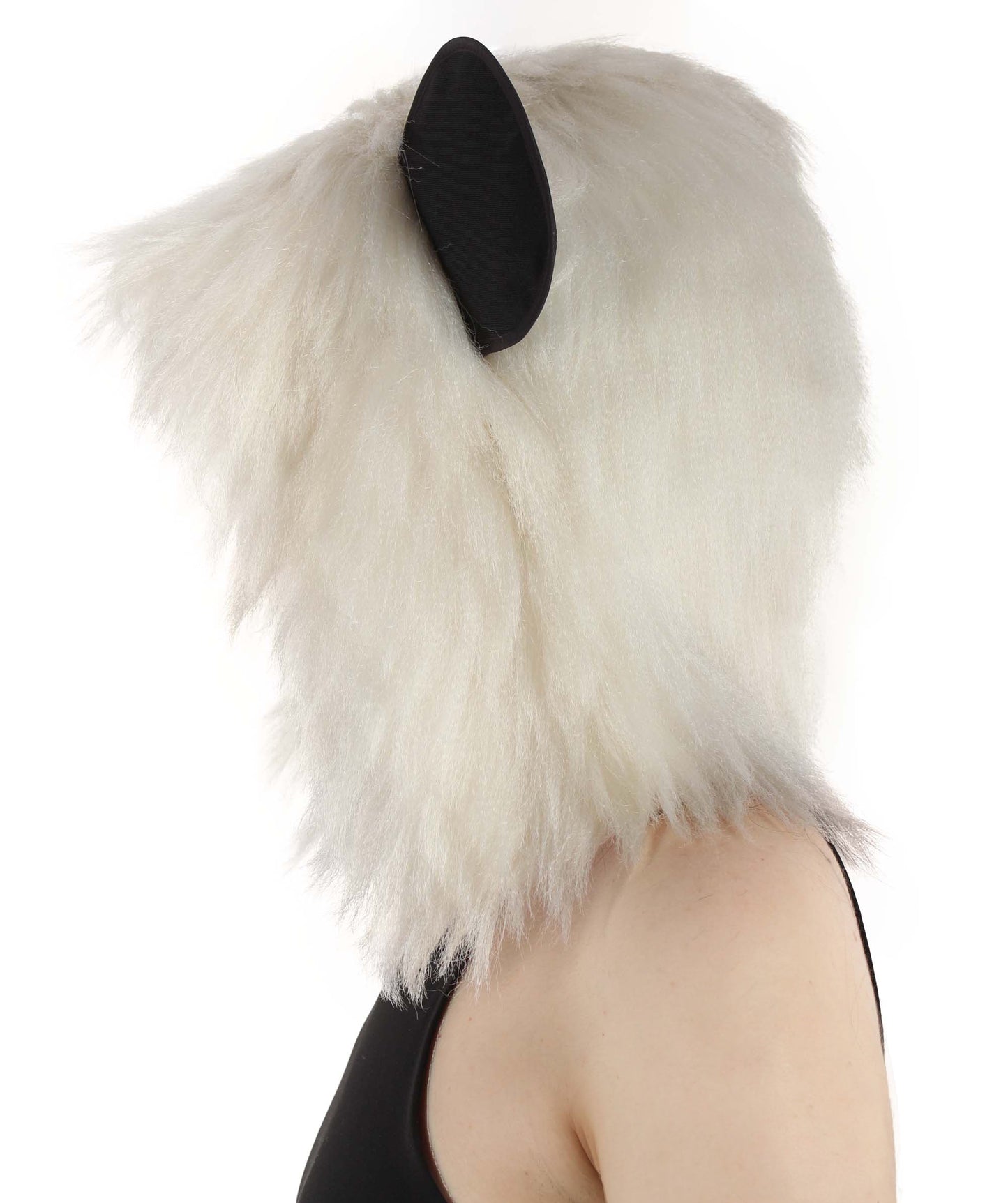 HPO White and Black Panda wig - Long Synthetic Fibers