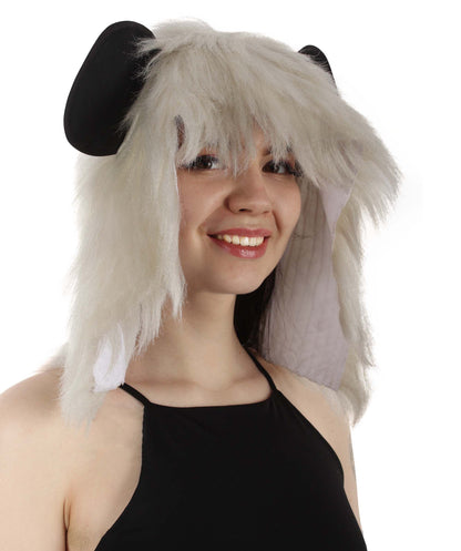 HPO White and Black Panda wig - Long Synthetic Fibers