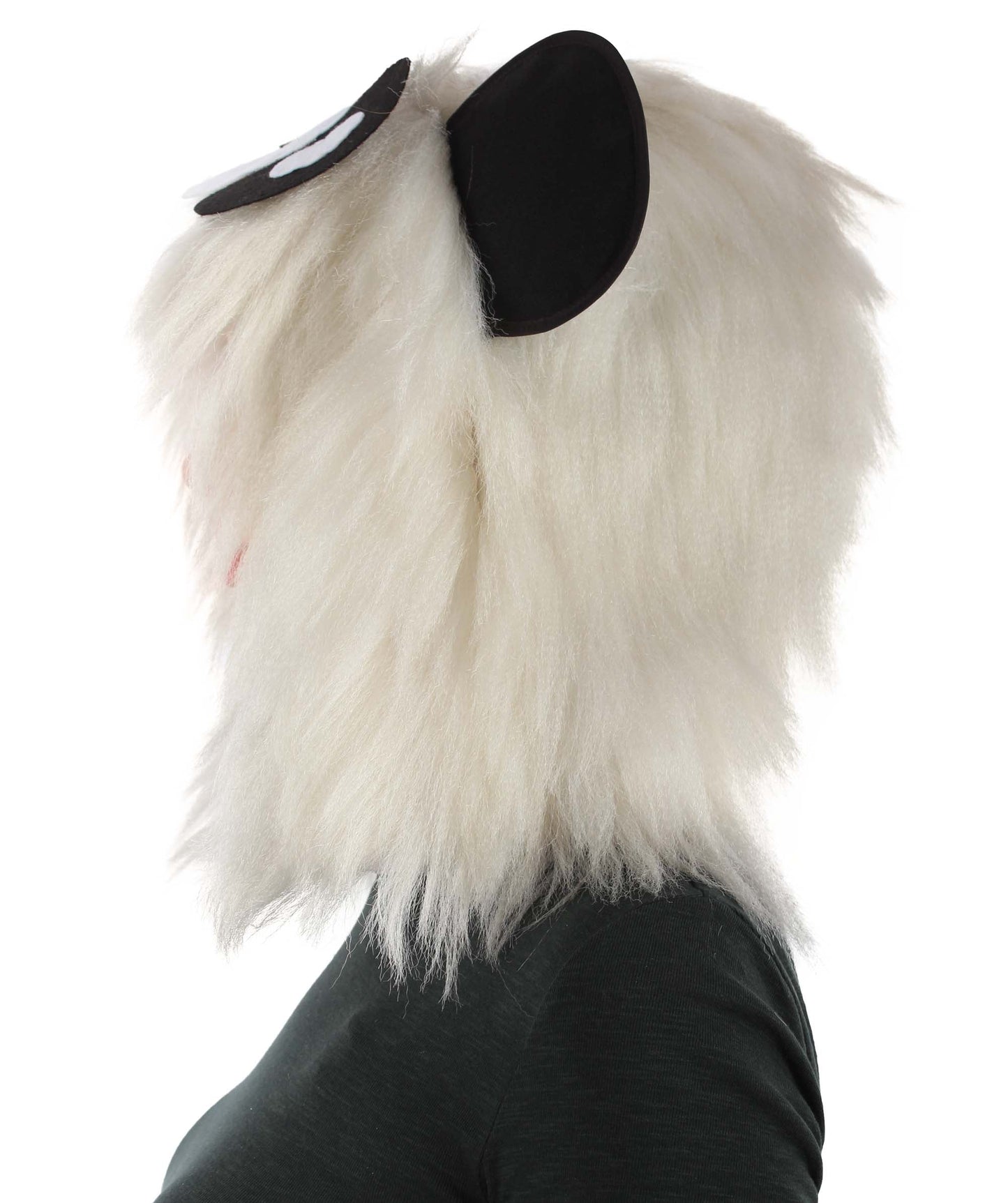 HPO White and Black Panda wig with Hoodie - Long Synthetic Fibers