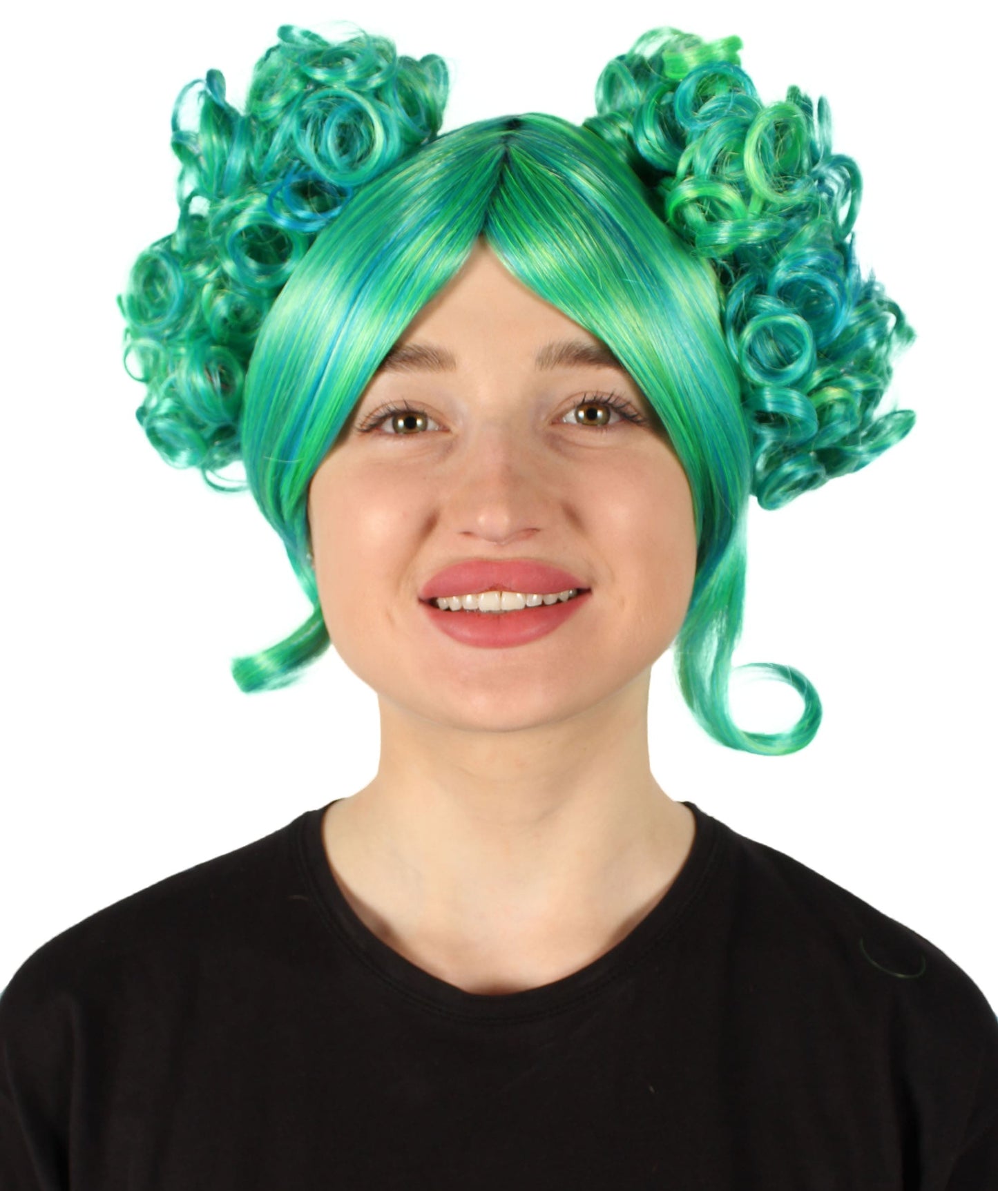 Green Ombre Blonde Candy Girl Wig