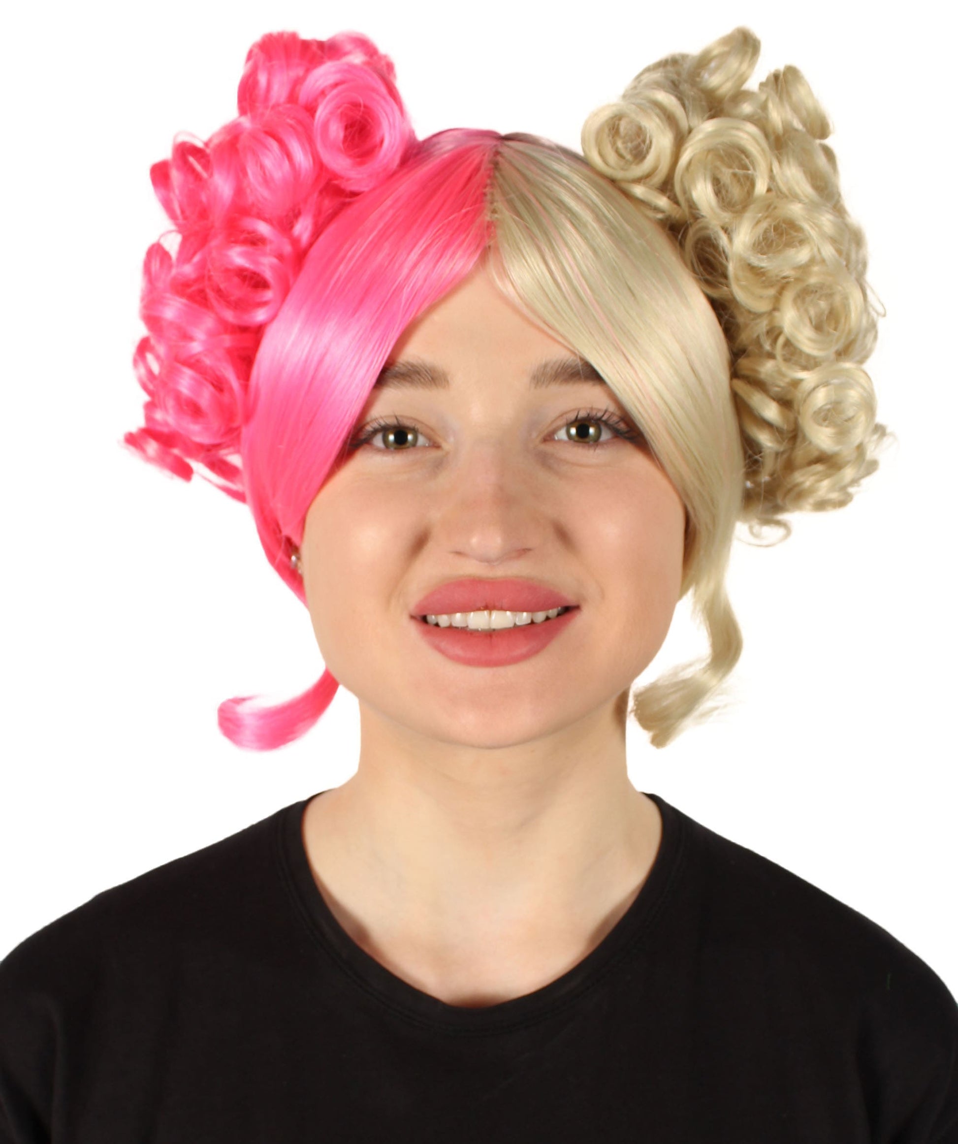 Blonde and Pink Candy Girl Wig