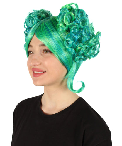 Green Ombre Blonde Candy Girl Wig