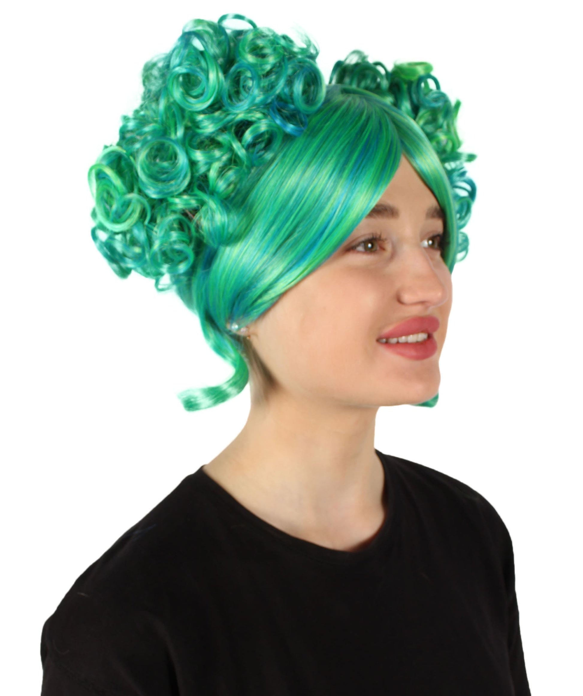 Green Ombre Blonde Candy Girl Wig