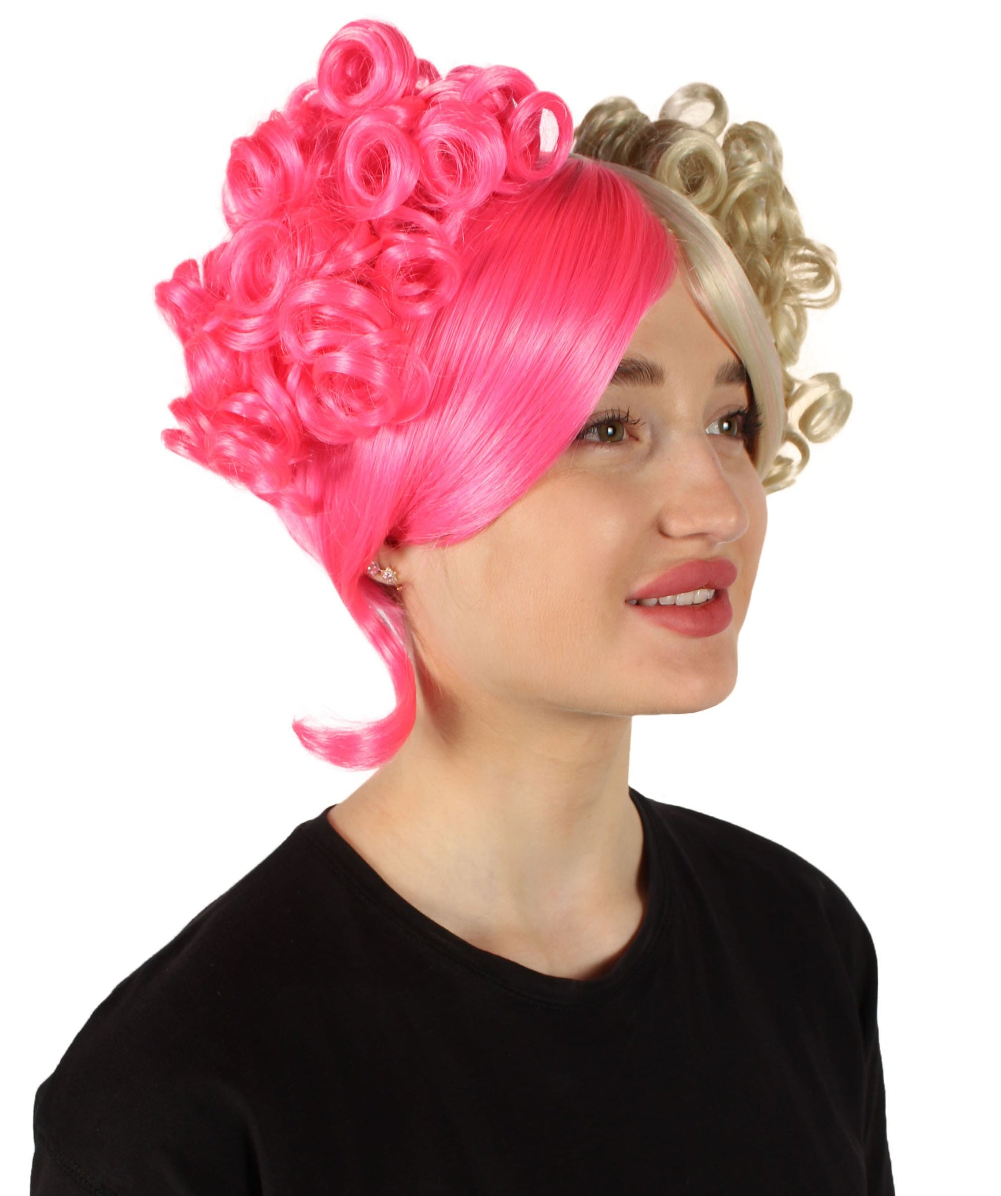 Blonde and Pink Candy Girl Wig