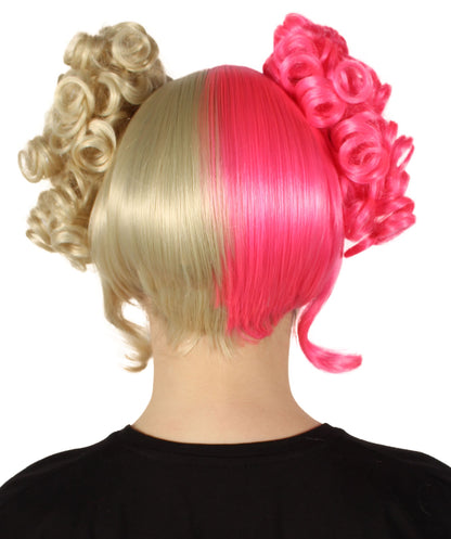 Blonde and Pink Candy Girl Wig