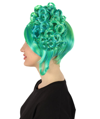 Green Ombre Blonde Candy Girl Wig