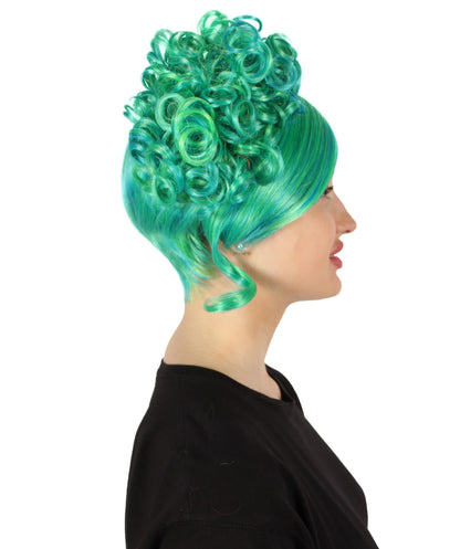 Green Ombre Blonde Candy Girl Wig