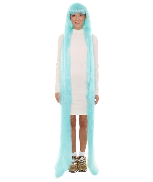 Light Blue 70' Extra Long Womens Wig