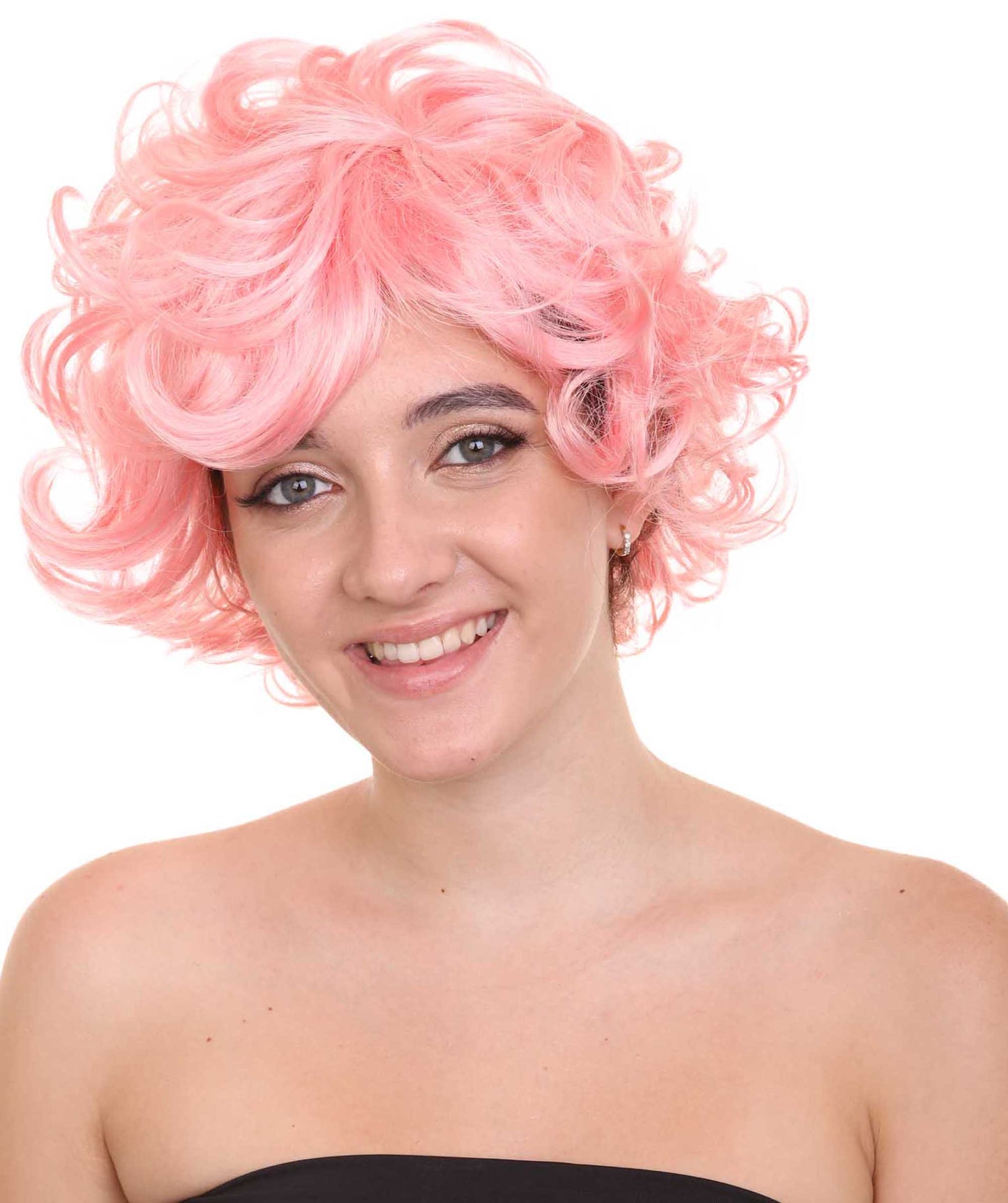 Pink Womens Wig | Coral Pink  TV/Movie Party Ready Halloween Wig | Premium Breathable Capless Cap