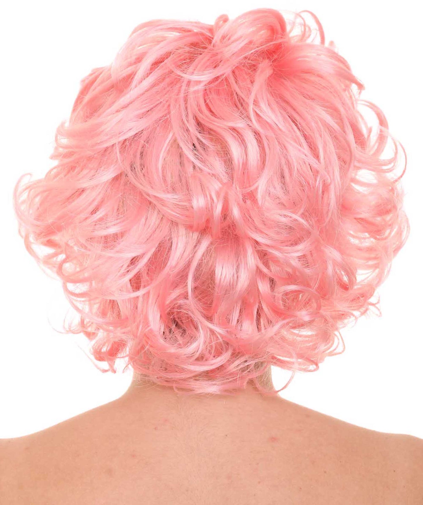 Pink Womens Wig | Coral Pink  TV/Movie Party Ready Halloween Wig | Premium Breathable Capless Cap