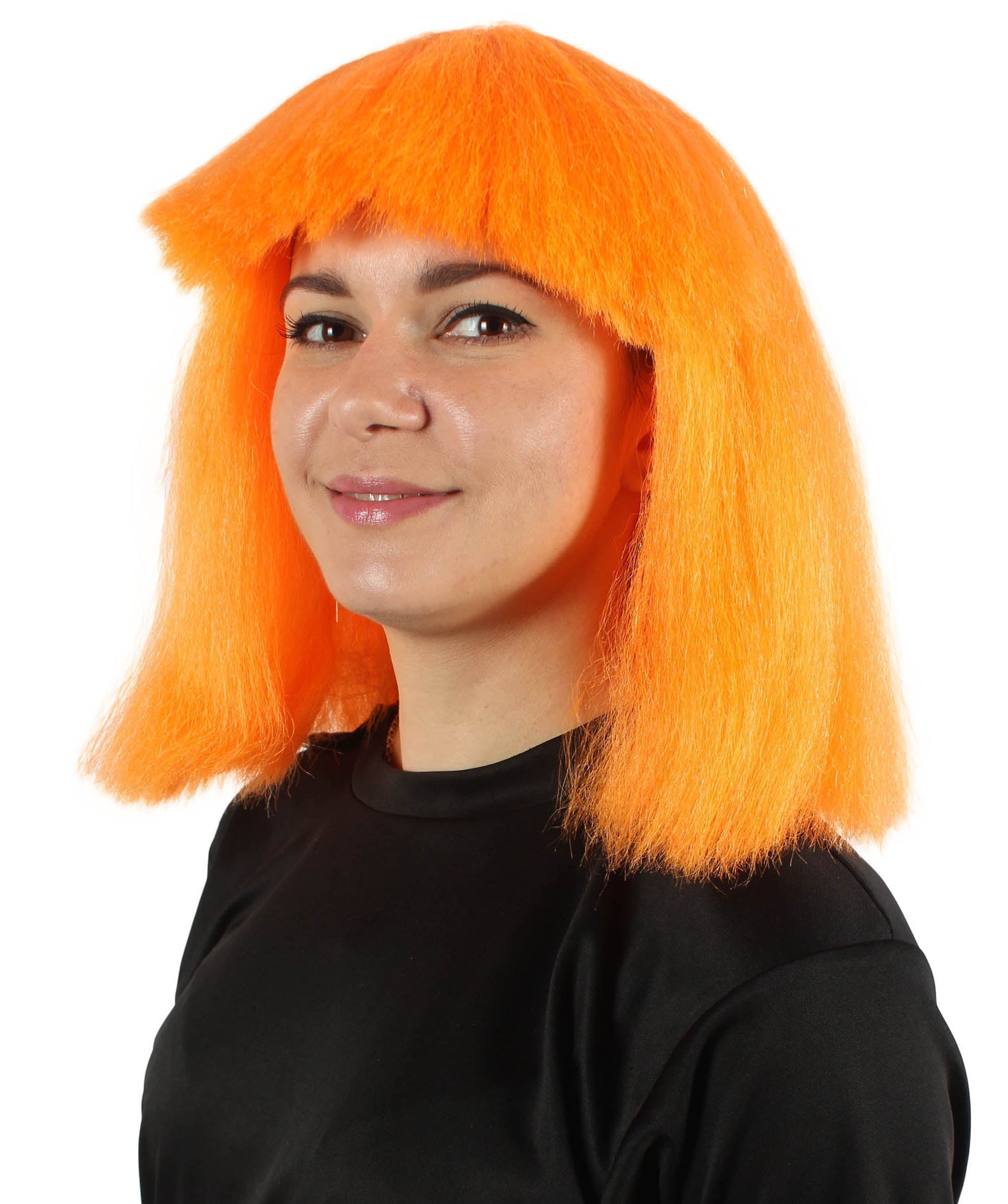 Orange Pop star multiple color wigs 