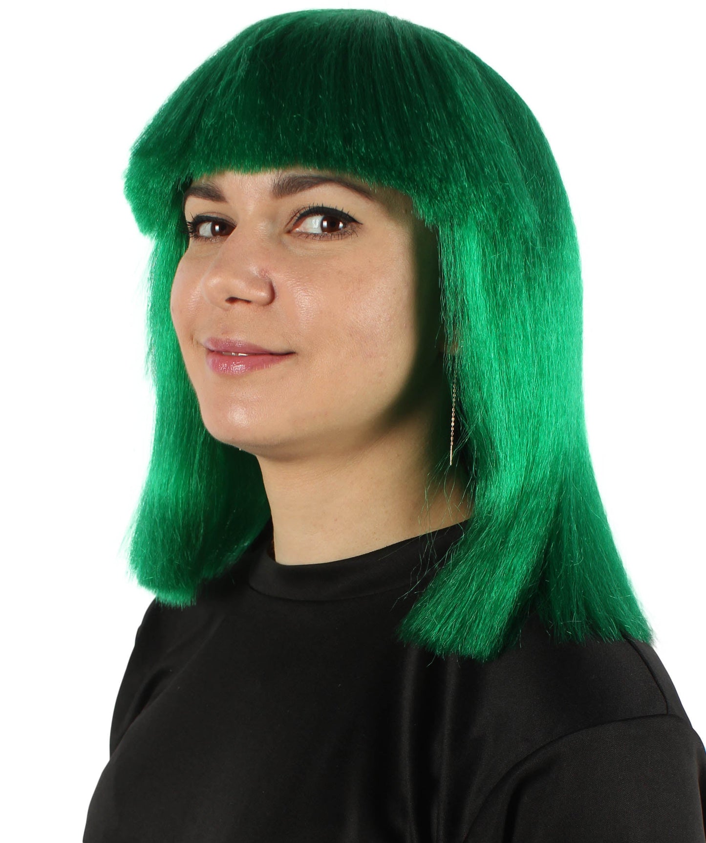 Green Pop star multiple color wigs 