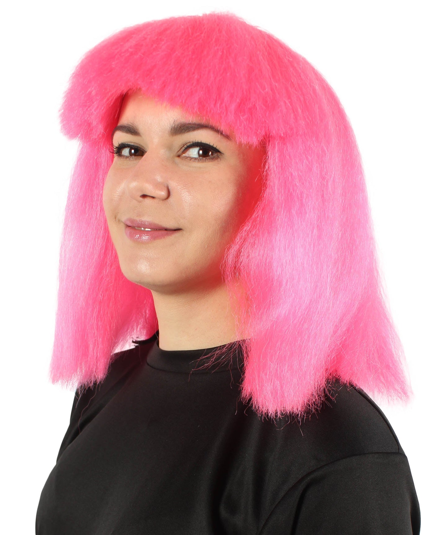 Dark Pink Pop star multiple color wigs 