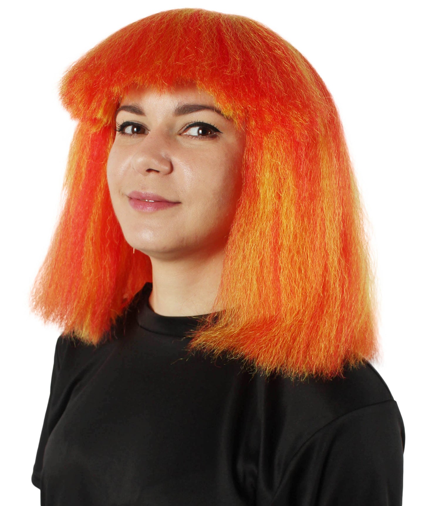 Orange Ombre Pop star multiple color wigs