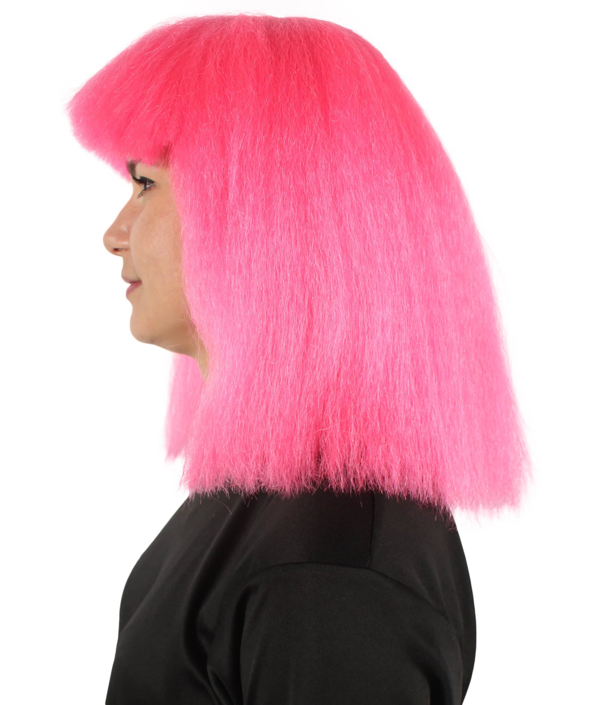 Dark Pink Pop star multiple color wigs 