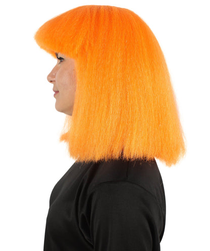 Orange Pop star multiple color wigs 