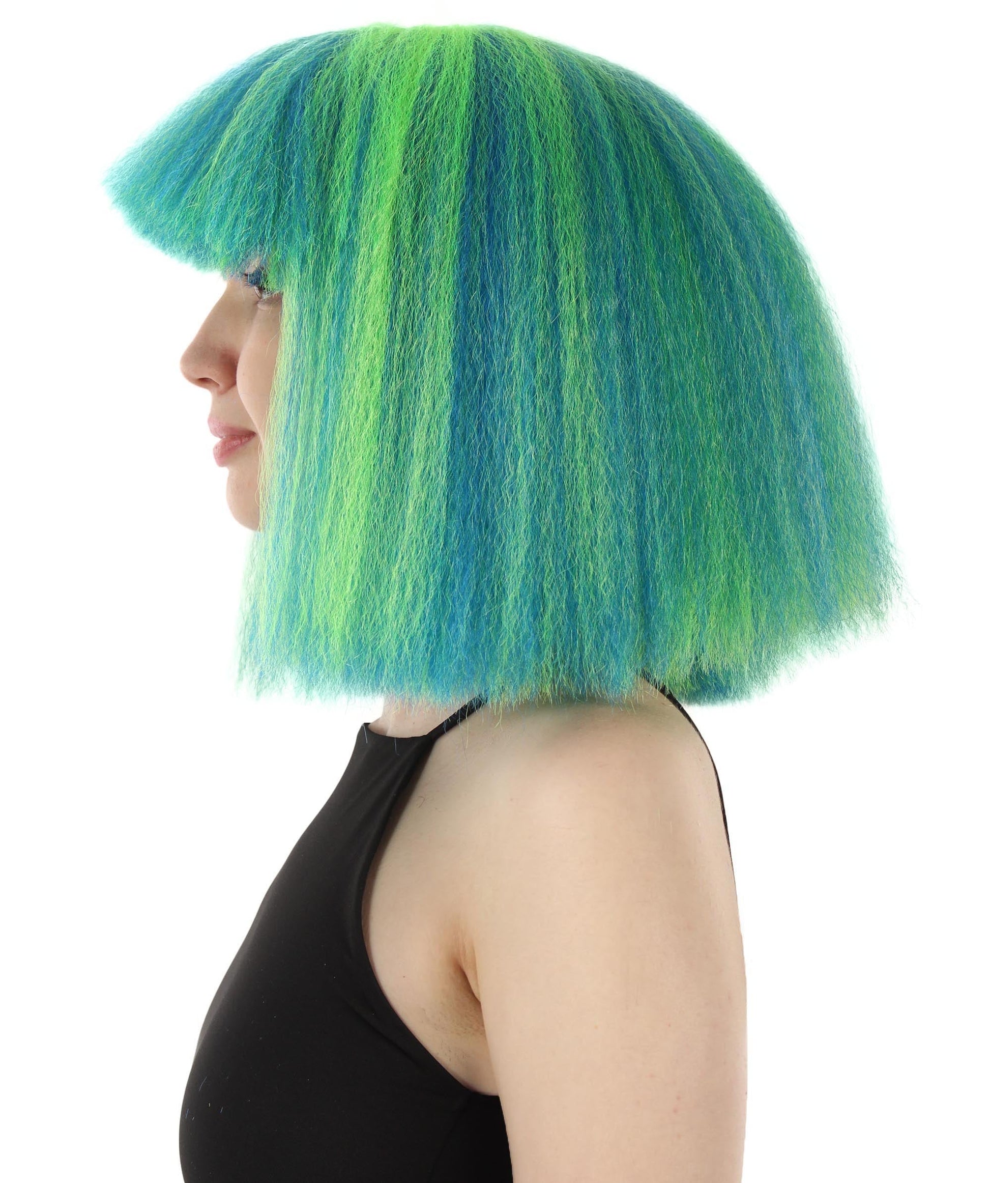 Green Ombre Pop star multiple color wigs