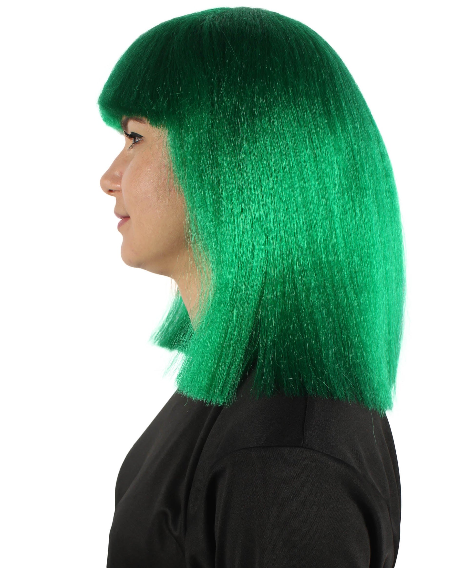 Green Pop star multiple color wigs 