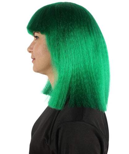 Green Pop star multiple color wigs 