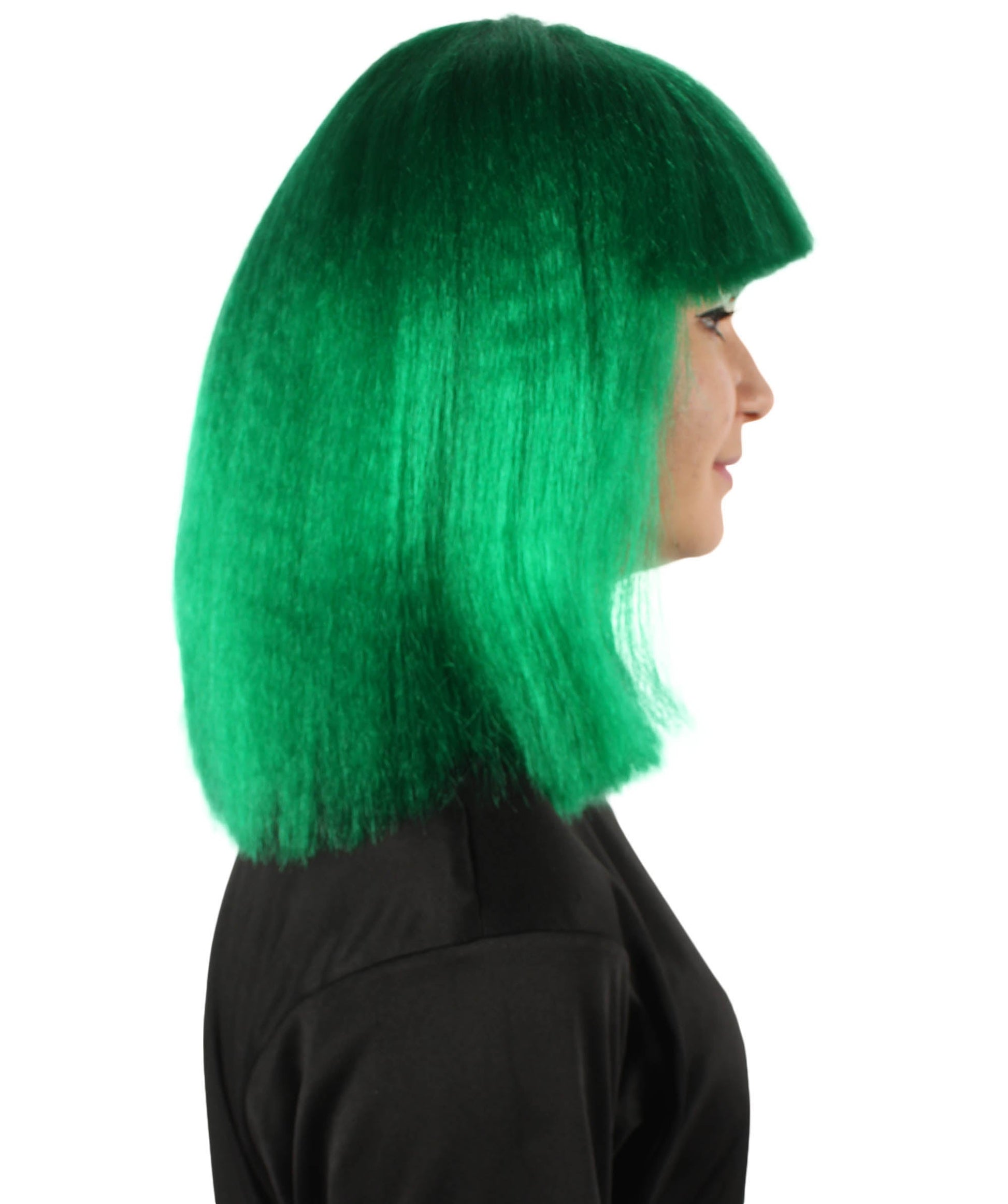 Green Pop star multiple color wigs 