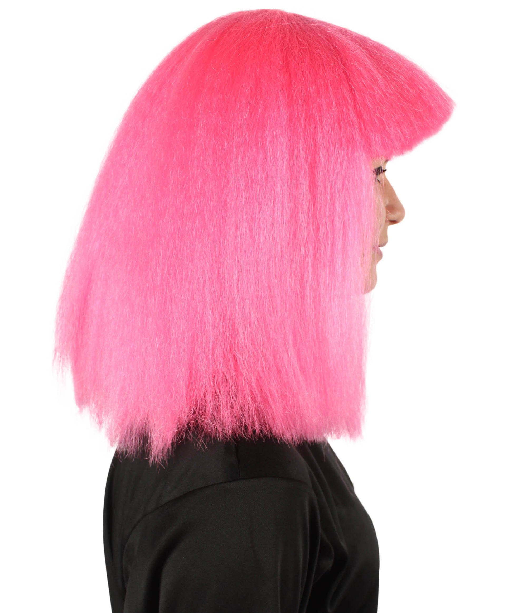 Dark Pink Pop star multiple color wigs 