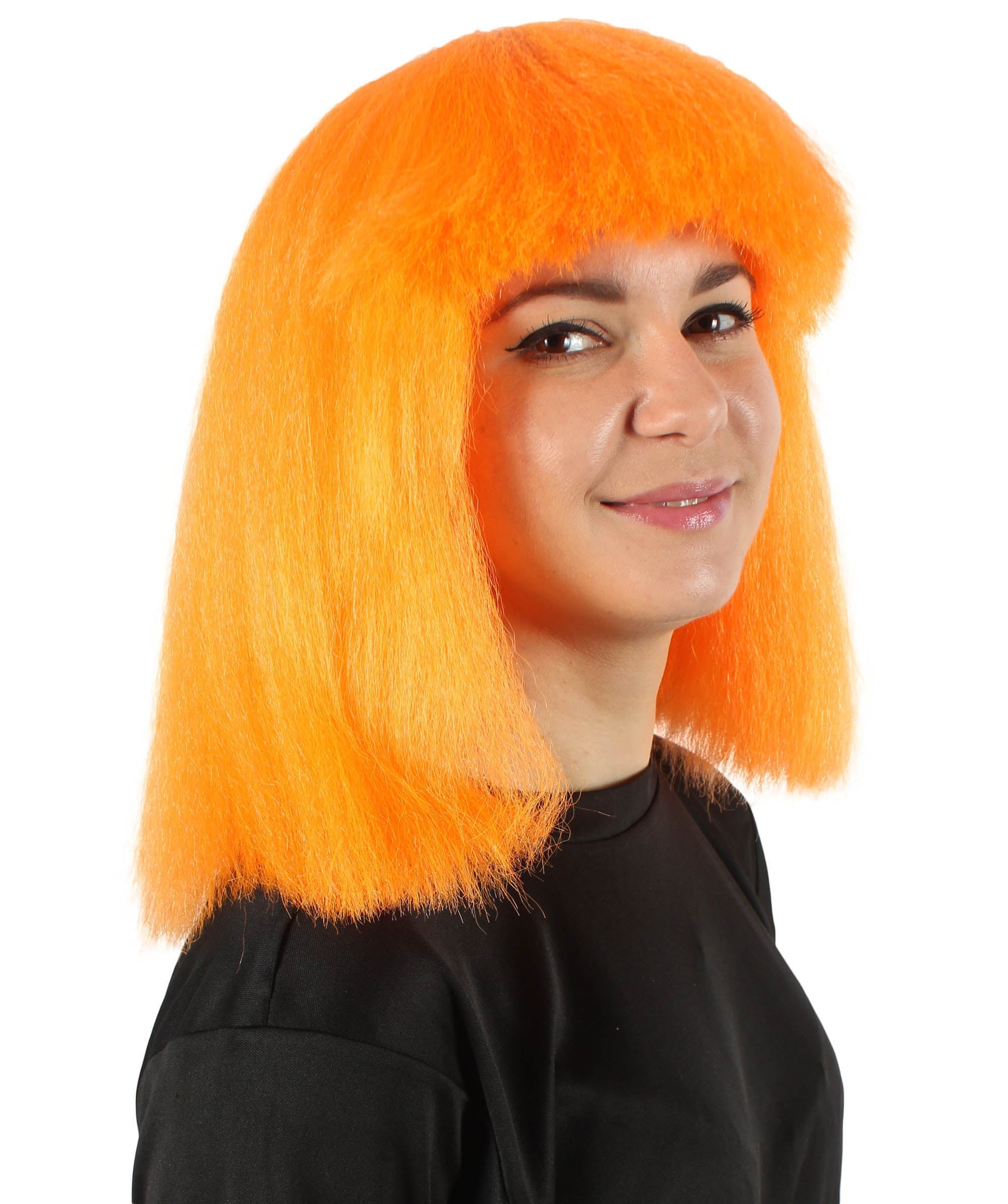 Orange Pop star multiple color wigs 