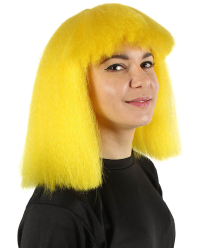 Yellow Pop star multiple color wigs 