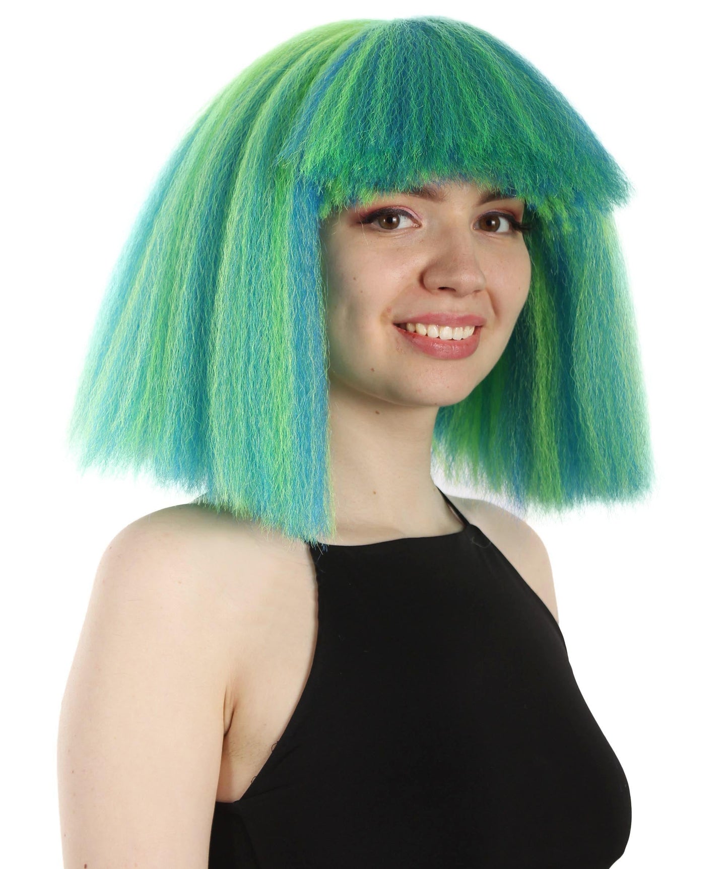 Green Ombre Pop star multiple color wigs