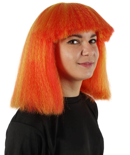 Orange Ombre Pop star multiple color wigs