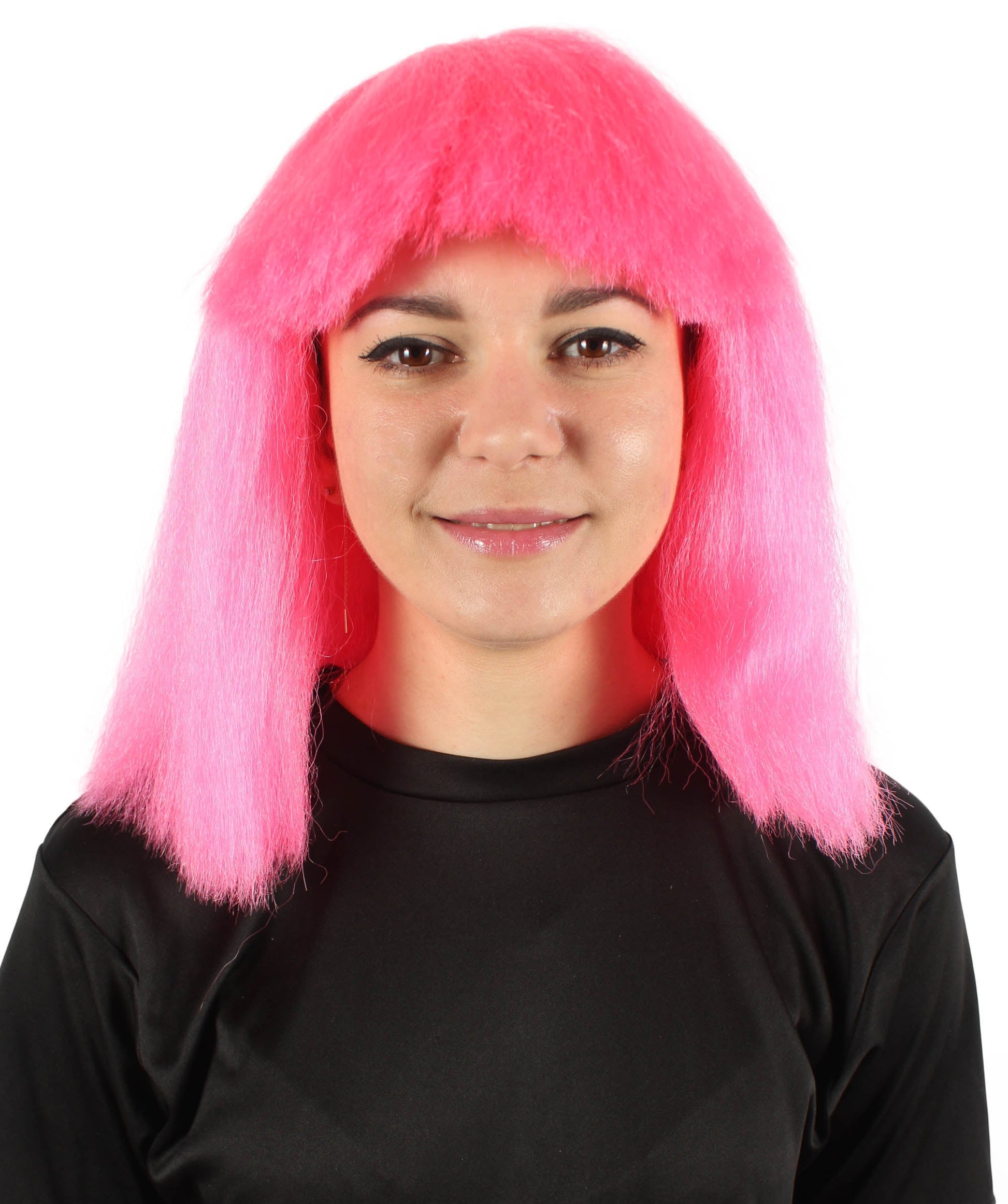 Dark Pink Pop star multiple color wigs 