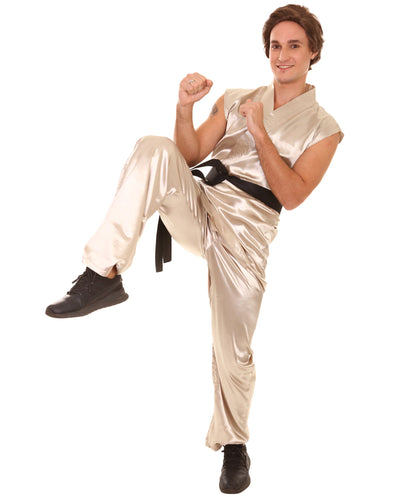 Light Gold Brown Men's Karate Fancy Costume