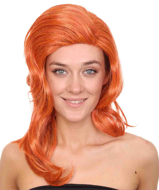 Jessica Rabbit Womens Wig | Orange Party Ready Fancy Halloween Wig | Premium Breathable Capless Cap
