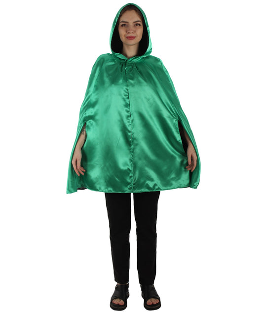 Green Reversible Hooded Cape Costumec