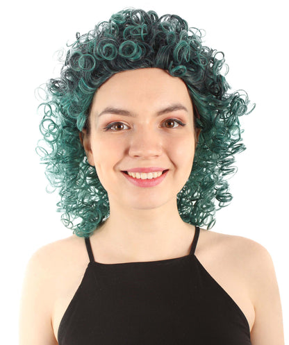 Ash Green Women's Royalty Queen Curly Wig