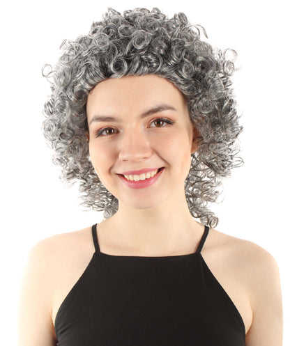 Grey Women's Royalty Queen Curly Wig