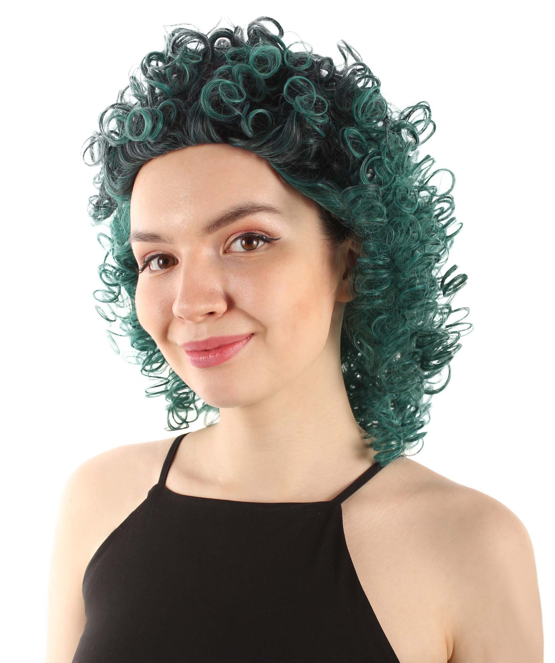 Ash Green Women's Royalty Queen Curly Wig