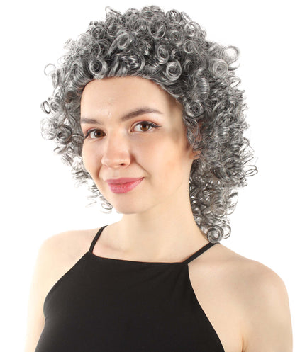 Grey Women's Royalty Queen Curly Wig