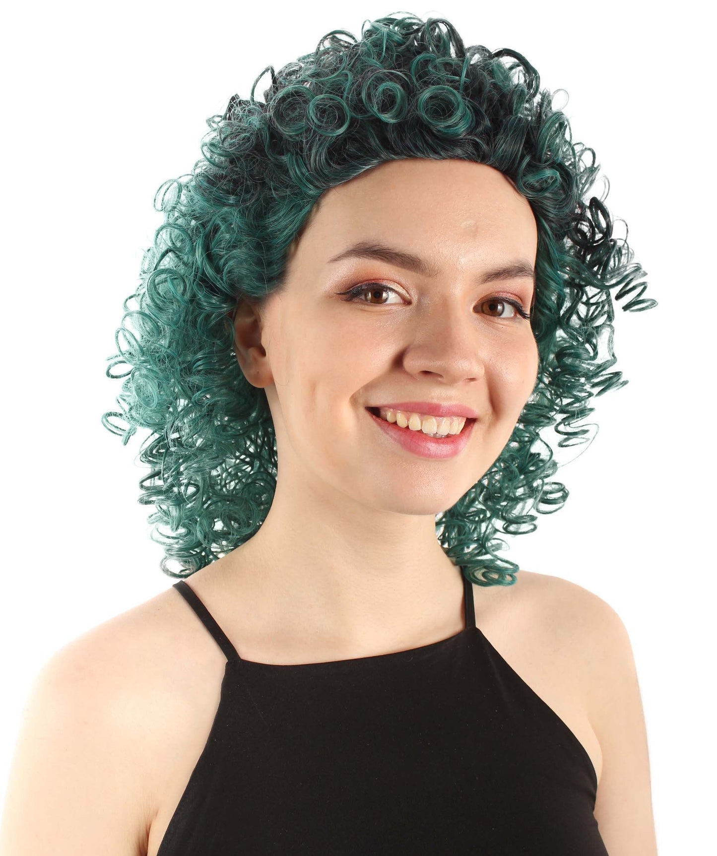 Ash Green Women's Royalty Queen Curly Wig