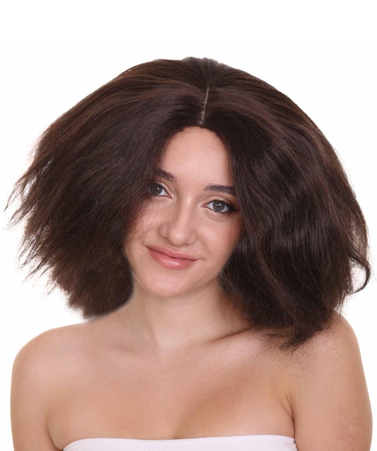 Fashion Runway Womens Wig | Almost Black Super Size Character Cosplay Halloween Wig | Premium Breathable Capless Cap