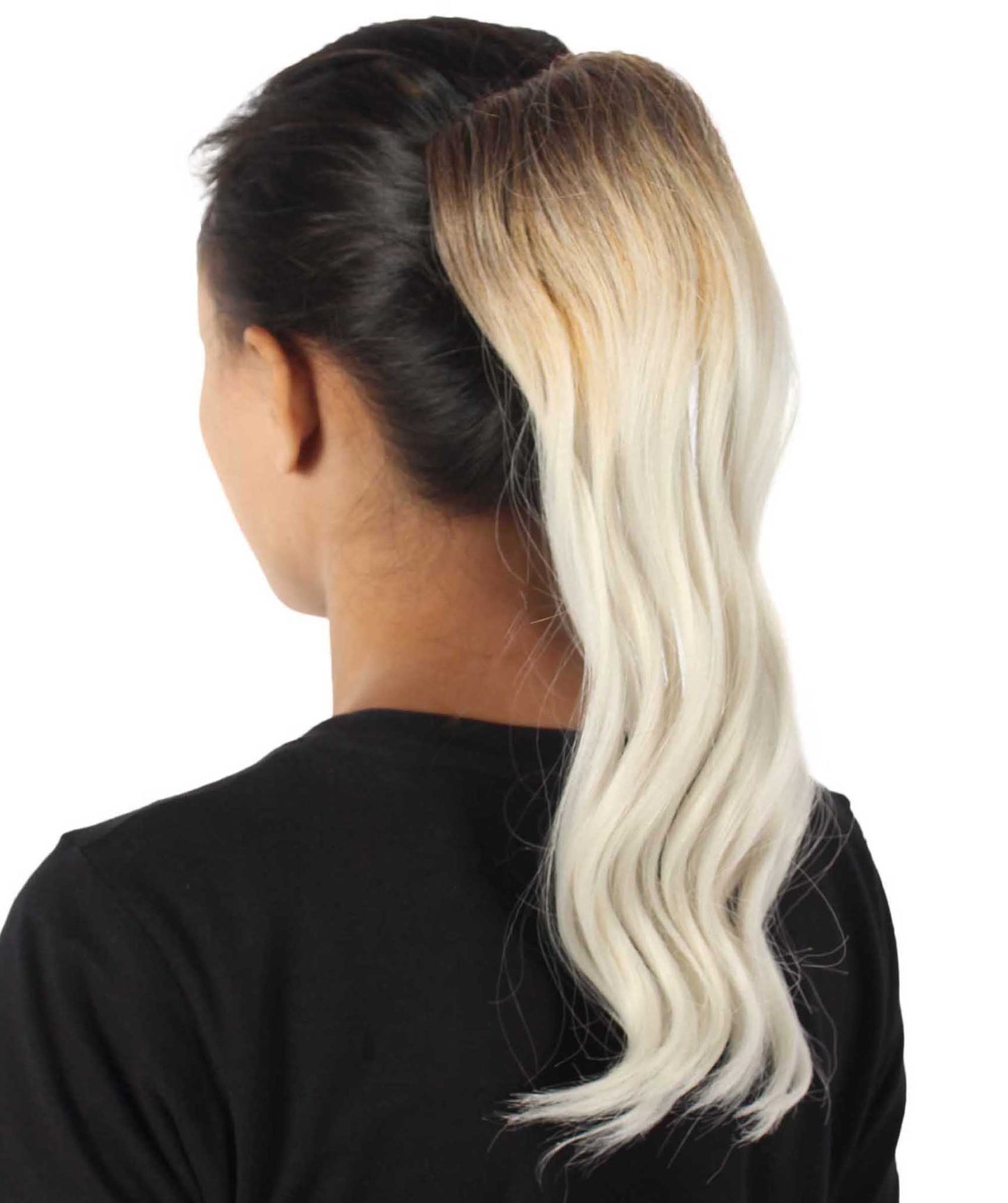 14" Inch Brown/Blonde Vibrant Ponytail Ombre Hair Extension