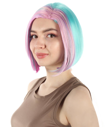Mixed Pink SciFi Doctor Wig