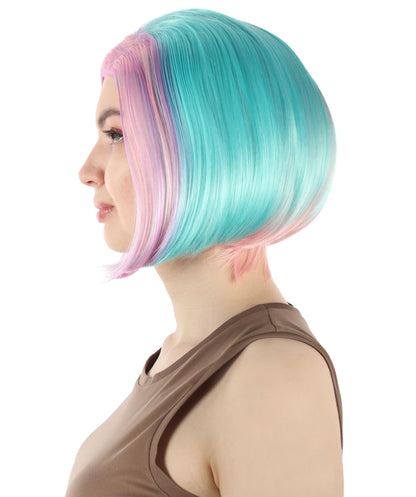 Mixed Pink SciFi Doctor Wig