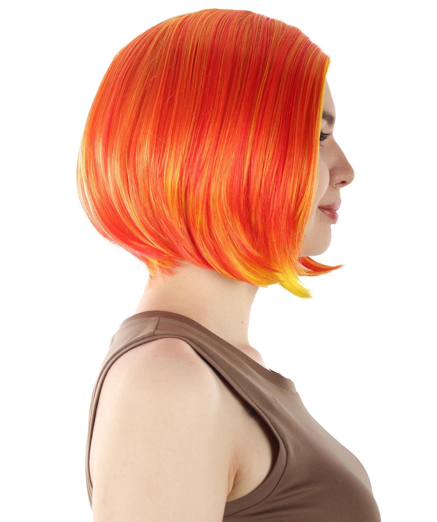 Orange Ombre SciFi Doctor Wig