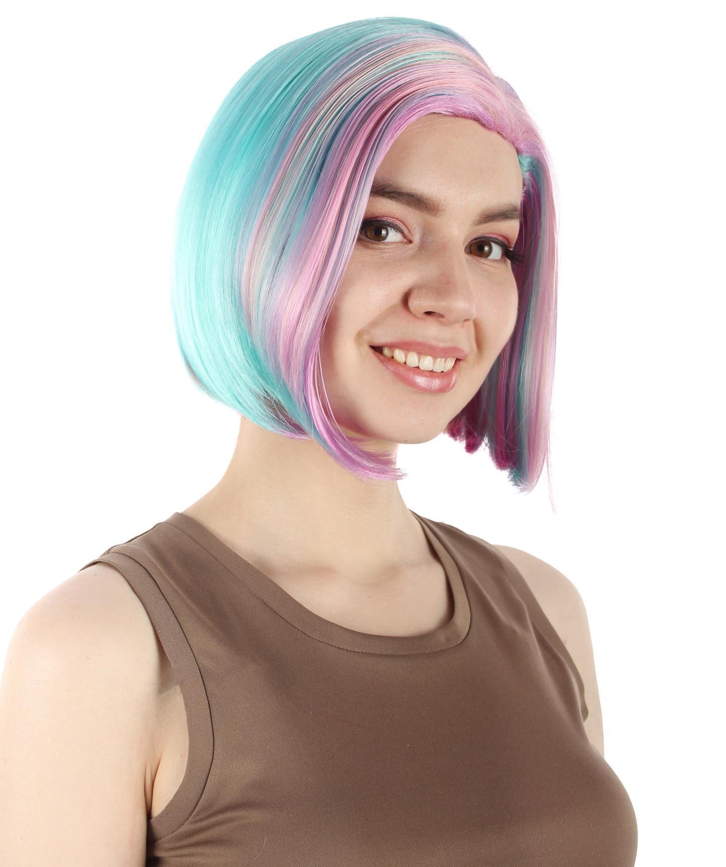 Mixed Pink SciFi Doctor Wig